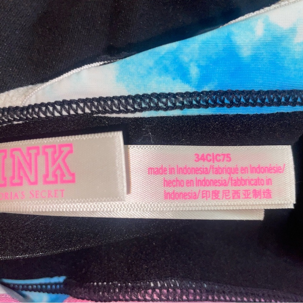PINK Victoria’s Secret Tie Dye Wear Everywhere Lightly Lined Wireless Bra 34C - Picture 6 of 6